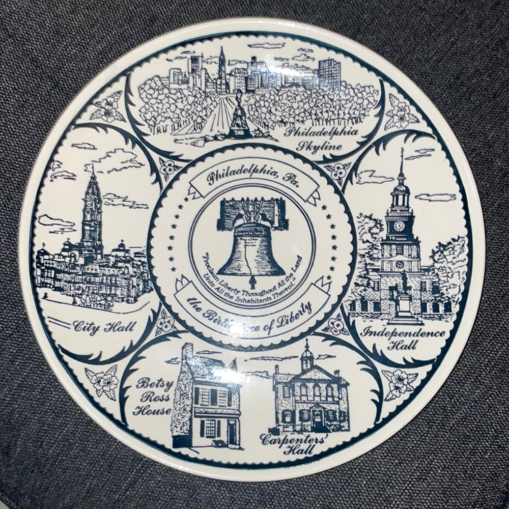 🔮 3/$15!! Collectible Vintage Souvenir Philadelphia PA Plate